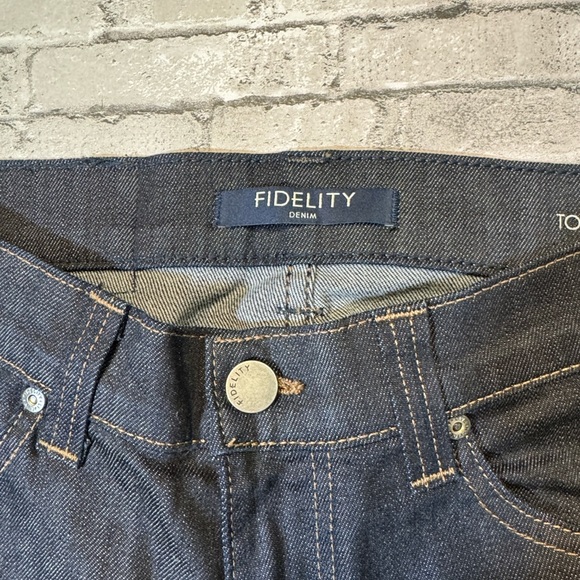 Fidelity mens 30x30 Torino slim fit Revolutionary rinse dark denim blue jeans - Picture 5 of 10